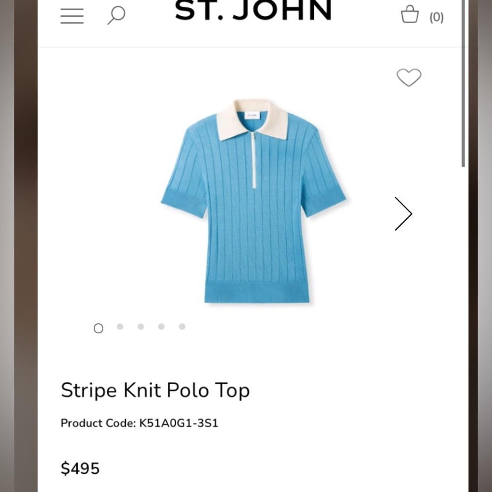 St. John tennis knit polo - Picture 6 of 6